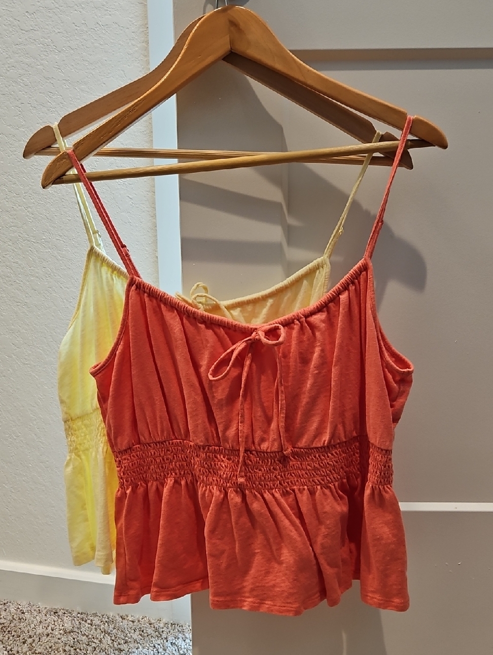 American Eagle Outfitters  Smocked Tie-Front Camis